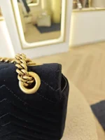 Gucci, Gucci Marmont Crystal Embellished Velvet Shoulder Bag, 26, Black, Very Very  Good - Image 12