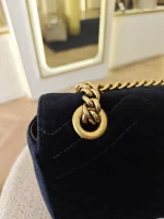 Gucci, Gucci Marmont Crystal Embellished Velvet Shoulder Bag, 26, Black, Very Very  Good - Image 13
