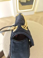 Gucci, Gucci Marmont Crystal Embellished Velvet Shoulder Bag, 26, Black, Very Very  Good - Image 17