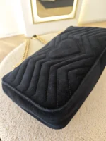 Gucci, Gucci Marmont Crystal Embellished Velvet Shoulder Bag, 26, Black, Very Very  Good - Image 24