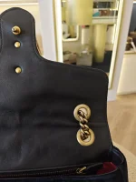 Gucci, Gucci Marmont Crystal Embellished Velvet Shoulder Bag, 26, Black, Very Very  Good - Image 30