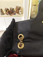 Gucci, Gucci Marmont Crystal Embellished Velvet Shoulder Bag, 26, Black, Very Very  Good - Image 31