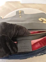 Gucci, Gucci Marmont Crystal Embellished Velvet Shoulder Bag, 26, Black, Very Very  Good - Image 35