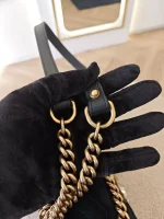 Gucci, Gucci Marmont Crystal Embellished Velvet Shoulder Bag, 26, Black, Very Very  Good - Image 41