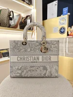 Dior, Lady D-Lite Bag, Large, Grey, Very Very  Good - Image 6