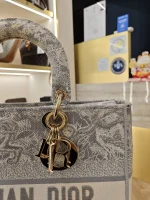Dior, Lady D-Lite Bag, Large, Grey, Very Very  Good - Image 10