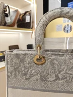 Dior, Lady D-Lite Bag, Large, Grey, Very Very  Good - Image 14