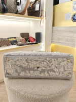 Dior, Lady D-Lite Bag, Large, Grey, Very Very  Good - Image 17