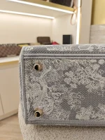 Dior, Lady D-Lite Bag, Large, Grey, Very Very  Good - Image 20