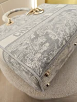 Dior, Lady D-Lite Bag, Large, Grey, Very Very  Good - Image 22