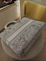 Dior, Lady D-Lite Bag, Large, Grey, Very Very  Good - Image 25