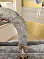 Dior, Lady D-Lite Bag, Large, Grey, Very Very  Good - Image 30