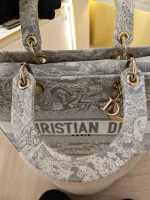 Dior, Lady D-Lite Bag, Large, Grey, Very Very  Good - Image 32