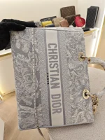 Dior, Lady D-Lite Bag, Large, Grey, Very Very  Good - Image 50