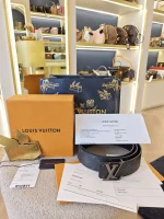 Louis Vuitton, Louis Vuitton Monogram Eclipse Reversible Belt, 95/38, Black, Very Very  Good - Image 2