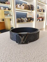 Louis Vuitton, Louis Vuitton Monogram Eclipse Reversible Belt, 95/38, Black, Very Very  Good - Image 4
