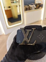 Louis Vuitton, Louis Vuitton Monogram Eclipse Reversible Belt, 95/38, Black, Very Very  Good - Image 6