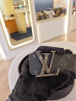 Louis Vuitton, Louis Vuitton Monogram Eclipse Reversible Belt, 95/38, Black, Very Very  Good - Image 7