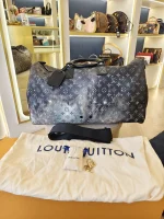 Louis Vuitton, Louis Vuitton Keepall Bandouliere 50 Monogram Galaxy, 50, Black, Very Very  Good - Image 2