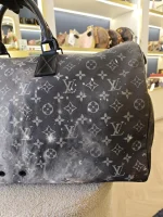 Louis Vuitton, Louis Vuitton Keepall Bandouliere 50 Monogram Galaxy, 50, Black, Very Very  Good - Image 4