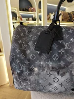 Louis Vuitton, Louis Vuitton Keepall Bandouliere 50 Monogram Galaxy, 50, Black, Very Very  Good - Image 6