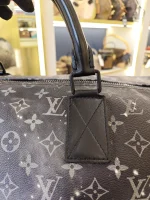 Louis Vuitton, Louis Vuitton Keepall Bandouliere 50 Monogram Galaxy, 50, Black, Very Very  Good - Image 7