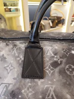 Louis Vuitton, Louis Vuitton Keepall Bandouliere 50 Monogram Galaxy, 50, Black, Very Very  Good - Image 13