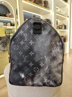 Louis Vuitton, Louis Vuitton Keepall Bandouliere 50 Monogram Galaxy, 50, Black, Very Very  Good - Image 15