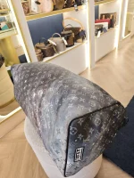 Louis Vuitton, Louis Vuitton Keepall Bandouliere 50 Monogram Galaxy, 50, Black, Very Very  Good - Image 22