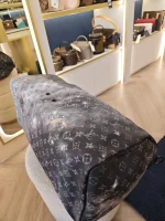 Louis Vuitton, Louis Vuitton Keepall Bandouliere 50 Monogram Galaxy, 50, Black, Very Very  Good - Image 27
