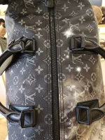Louis Vuitton, Louis Vuitton Keepall Bandouliere 50 Monogram Galaxy, 50, Black, Very Very  Good - Image 32