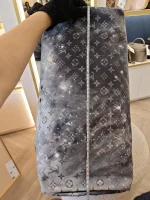 Louis Vuitton, Louis Vuitton Keepall Bandouliere 50 Monogram Galaxy, 50, Black, Very Very  Good - Image 37
