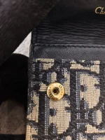 Dior, Saddle Flap Card Holder, , Blue, Very Very  Good - Image 24