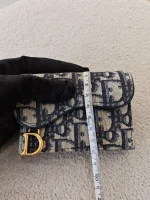 Dior, Saddle Flap Card Holder, , Blue, Very Very  Good - Image 25