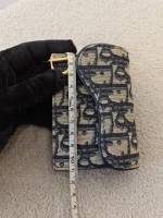 Dior, Saddle Flap Card Holder, , Blue, Very Very  Good - Image 26