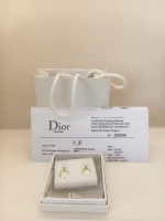 Dior, Petit CD Earring, , White, Very Very  Good - Image 2