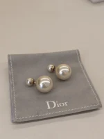 Dior, Petit CD Earring, , White, Very Very  Good - Image 6