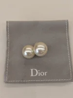 Dior, Petit CD Earring, , White, Very Very  Good - Image 8