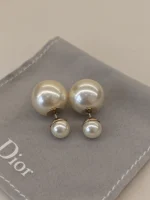 Dior, Petit CD Earring, , White, Very Very  Good - Image 9