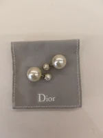Dior, Petit CD Earring, , White, Very Very  Good - Image 25