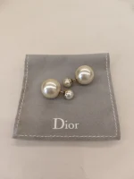 Dior, Petit CD Earring, , White, Very Very  Good - Image 26