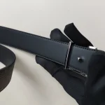 Louis Vuitton, LV Initiales Reversible Belt, 85/34, Black, New - Image 11