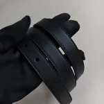 Gucci, Interlocking G Buckle, 95/38, Black, Used Once - Image 4