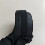 Gucci, Interlocking G Buckle, 95/38, Black, Used Once - Image 10