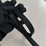 Gucci, Interlocking G Buckle, 95/38, Black, Used Once - Image 13