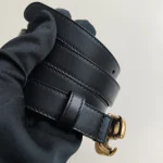 Gucci, Interlocking G Buckle, 95/38, Black, Used Once - Image 14