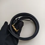 Gucci, Interlocking G Buckle, 95/38, Black, Used Once - Image 19