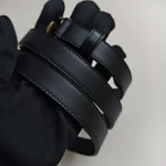 Gucci, Interlocking G Buckle, 95/38, Black, Used Once - Image 21