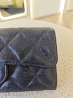 Chanel, Medium Trifold Flap Wallet, Medium, Navy Blue, Very Very  Good - Image 11