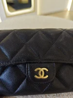 Chanel, Medium Trifold Flap Wallet, Medium, Navy Blue, Very Very  Good - Image 12